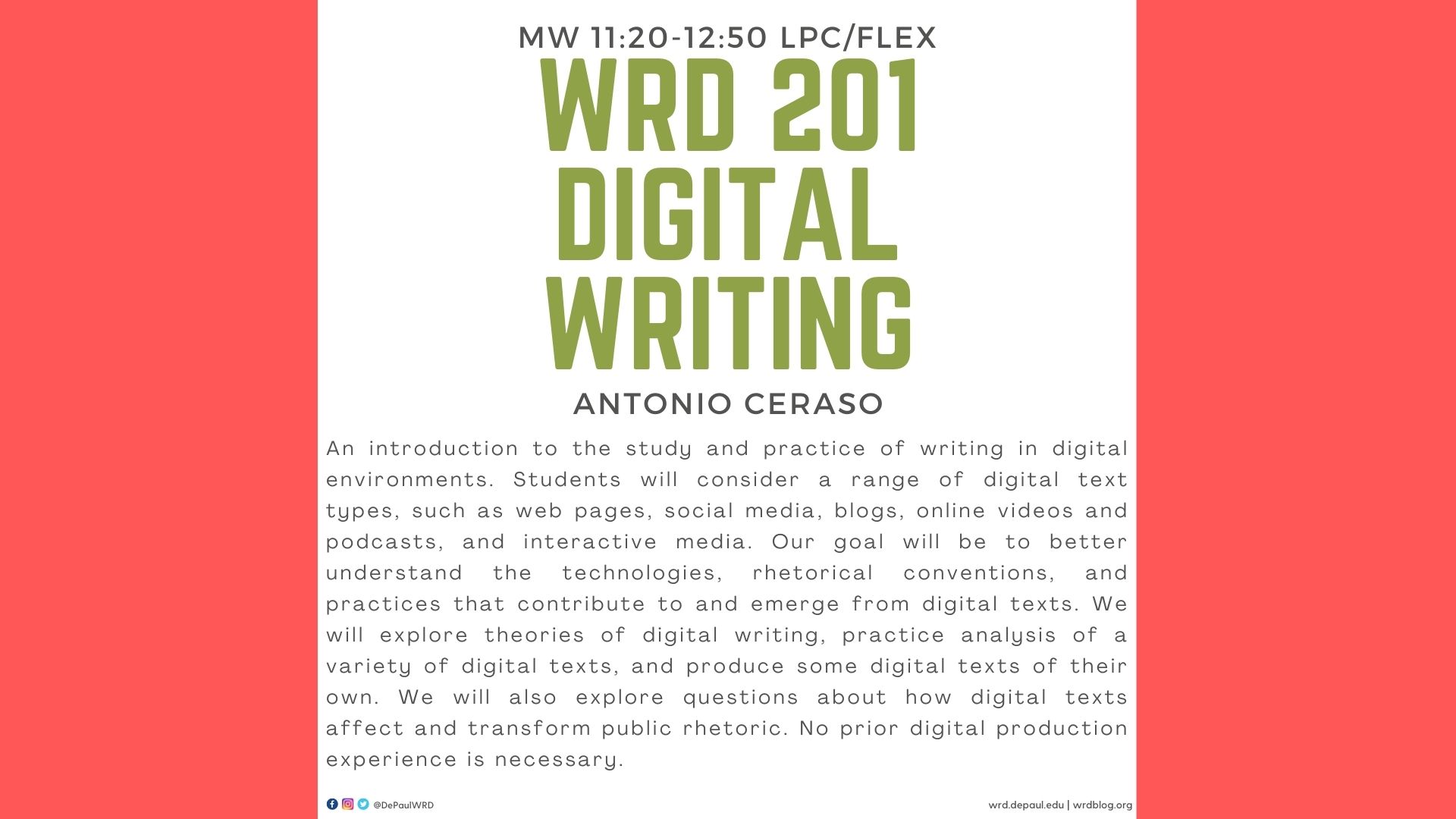 WRD 201 Digital Writing